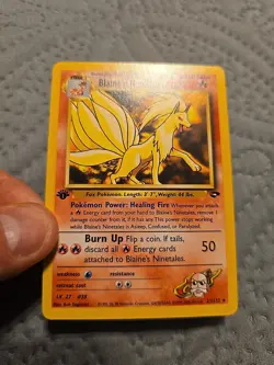 Blaine's Ninetales 21/132 1st Edition Gym Challenge Rare Pokemon Card NM - Image 3