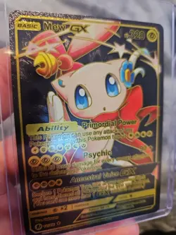 Mew GX Black Foil Fan Art Vinyl Collector Pokemon Card 127/255 - Image 4