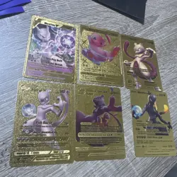 Pokemon Mewtwo & Mew GX Tag Team Gold Foil TCG Card #71/236 - plus 5 more - Image 1