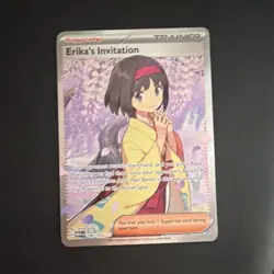 Pokemon Erika's Invitation Full Art Holo Super Rare 196/165 Sv2a Card 151 TCG - Image 1