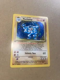 Machamp 8/102 1st Edition HOLO Unlimited Base Set 1999 Pokemon Card Near Mint - Image 3
