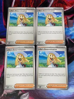 4x Lillie's Determination 119/132 Pokemon TCG: Mega Evolutions Card Playset - Image 1