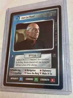 Star Trek CCG 1E FC JEAN-LUC PICARD Rare Card NEVER PLAYED - Image 1