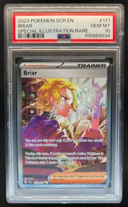 2024 Pokemon SV Stellar Crown Briar Special Illustration Rare FA #171/142 PSA 10 - Image 1