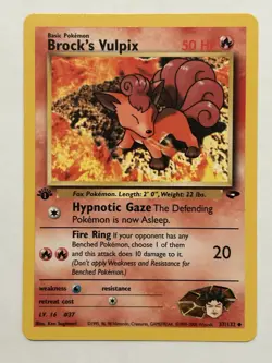 Pokemon TCG Brock's Vulpix Gym Challenge 37/132 Uncommon Card 1st Edition - Image 1