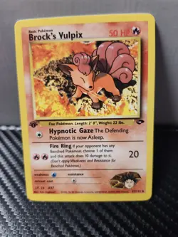 1st Edition Brock’s Vulpix 37/132 - Gym Challenge - Pokemon TCG Card - Image 1