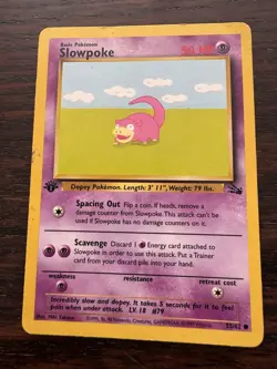 Pokemon TCG Slowpoke Fossil, 1st Edition, Regular Card 55/62 - Image 1