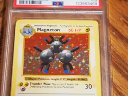 Pokemon 1999 Shadowless Base Magneton rare foil card, PSA 8.5 - Image 2