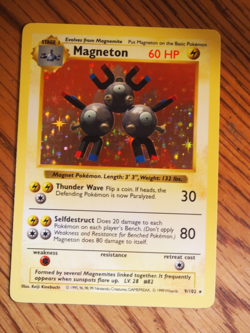 Pokemon 1999 Shadowless Base Magneton rare foil card, PSA 8.5 - Image 4