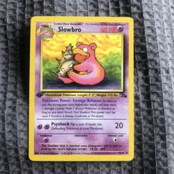 Pokemon 1st Edition Slowbro 43/62 Fossil Uncommon Card - Image 1