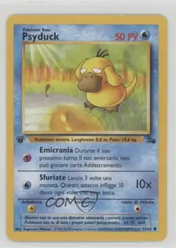 Psyduck Italian 1st Ed. Pokemon Fossil #53 1999 - Image 1