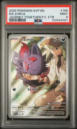 PSA 9 N's Zorua - 189 (Pokemon Center Exclusive) Sv: Scarlet & Violet Promo - Image 1