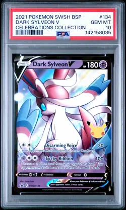 Pokemon TCG 2021 DARK SYLVEON V Celebrations SWSH134 PSA 10 GEM MINT - Image 1