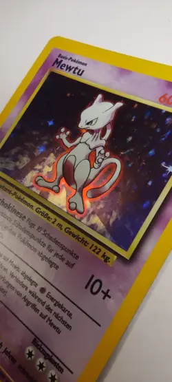 Pokemon TCG Mewtu Holo Rare 10/102 Basis-Set Deutsch 🇩🇪 Exc - Image 5