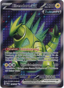 Pokemon Eisendorn ex Full Art Maskerade im Zwielicht TWM 196/167 NM Deutsch - Image 1