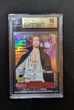 ONE Piece Romance Dawn BGS 10 Shanks SCR Alt Art OP01-120 JAP BGS 9.5 10 10 10 - Image 1