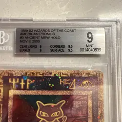 1999-02 Pokemon Movie 2000 Promo | Ancient Mew Holo | BGS 9 MINT (9.5 Subgrades) - Image 2