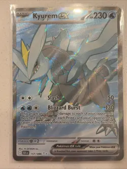 Kyurem EX 157/086 Pokemon card TCG SV: Black Bolt Full Art Ultra Rare NM/ Mint - Image 1