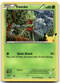 Treecko - 3/25 003/025 McDonald's 25th Anniversary Promos Promo Holo Pokemon TCG - Image 1
