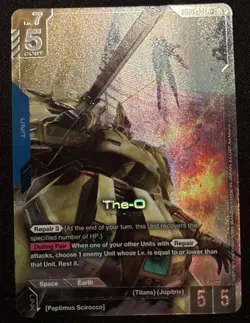 The-O GD03-002 LR+ Alt Art Steel Requiem Gundam TCG Card Game CCG English - Image 1