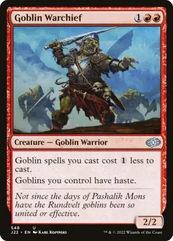 MTG Goblin Warchief [Jumpstart 2022] Near Mint Magic - Image 1