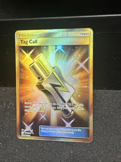 Pokemon Tag Call Cosmic Eclipse Full Art SM Gold Holo Card 270/236 Secret Rare - Image 3