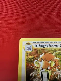 Pokemon Lt. Surge's Raticate 016/034 Classic Holo Rare NM #734 - Image 2