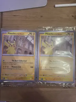 2x Pokemon TCG Pikachu At The Museum Jumbo Promo National History - Image 1