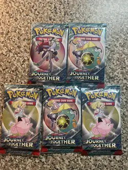 Pokemon Journey Together X5 Booster Packs New Sealed - Image 1