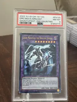 PSA 8 GEM MINT Dark Magician the Dragon Knight SDID-AE042 Yugioh Asian English - Image 1