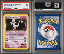 2000 POKEMON GYM CHALLENGE HOLO-1ST EDITION #14 ROCKET'S MEWTWO PSA 7 - Image 5