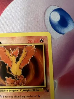 Moltres Pokemon Card TCG Fossil 1st Edition Non Holo 1999 WOTC 27/62 LP - Image 5