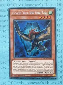 Advanced Crystal Beast Cobalt Eagle BLCR-EN015 Secret Rare Yu-Gi-Oh Card 1st New - Image 1