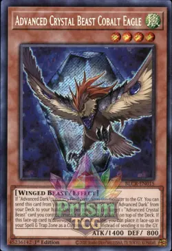 1st ed Advanced Crystal Beast Cobalt Eagle secret rare BLCR-EN015 Yugioh - Image 1