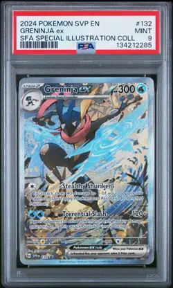 2024 POKEMON SVP EN-SV BLACK STAR PROMO 132 GRENINJA EX SHROUDED FABLE PSA 9 - Image 1