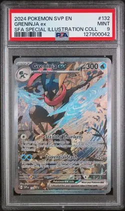 2024 POKEMON SVP EN-SV BLACK STAR PROMO 132 GRENINJA EX SHROUDED FABLE PSA 9 - Image 1