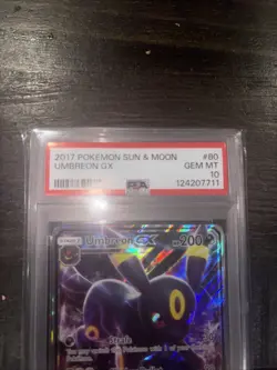 Umbreon GX PSA 10 Ultra Rare Full Art Pokemon Sun And Moon Base Set 80/149 - Image 2