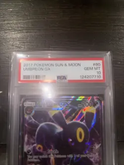 Umbreon GX PSA 10 Ultra Rare Full Art Pokemon Sun And Moon Base Set 80/149 - Image 2