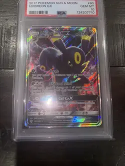 Umbreon GX PSA 10 Ultra Rare Full Art Pokemon Sun And Moon Base Set 80/149 - Image 3