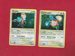 PORYGON & PORYGON2 #HGSS 22 & 23--BLACK STAR PROMO HOLO POKEMON CARDS - Image 1