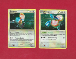 PORYGON & PORYGON2 #HGSS 22 & 23--BLACK STAR PROMO HOLO POKEMON CARDS - Image 1