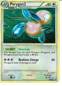 POKEMON HOLO PROMO CARD HGSS23 PORYGON 2 ex - Image 2