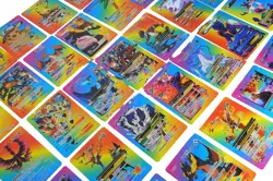 Pokemon 55 PCS Rainbow Foil Card Assorted Cards TCG Deck Box Vmax GX Rare Cards - Image 3