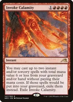 Magic the Gathering MTG Invoke Calamity (147) Kamigawa Neon Dynasty NM - Image 1