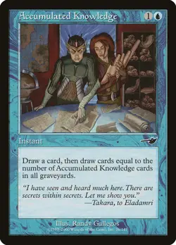 Accumulated Knowledge [Nemesis] Lightly Played Foil - Image 1