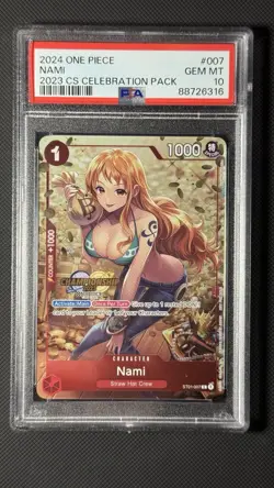 2024 ONE PIECE CHAMPIONSHIP 2023 CELEBRATION PACK #007 NAMI PSA 10 - Image 1