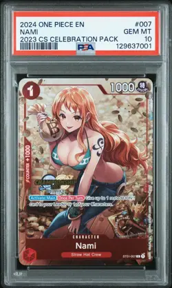 2024 ONE PIECE ST01-007 CHAMPIONSHIP 2023 CELEBRATION PACK PROMO NAMI PSA 10 - Image 1