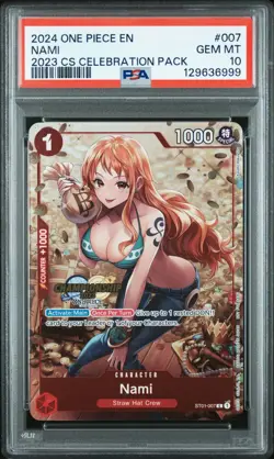 2024 ONE PIECE ST01-007 CHAMPIONSHIP 2023 CELEBRATION PACK PROMO NAMI PSA 10 - Image 1