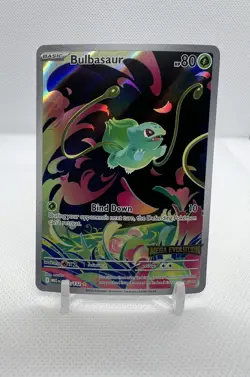 Pokemon TCG Mega Evolution Bulbasaur 133/132 Stamped Enhanced Booster Promo - Image 1