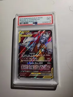 Pokemon Reshiram & Charizard GX Full Art Unbroken Bonds 194/214 PSA 9 - Image 1